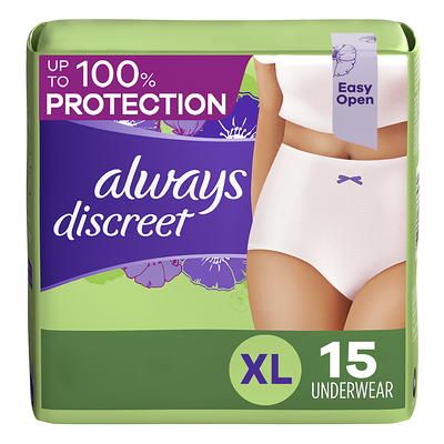 Assurance Incontinence & Postpartum Underwear for Women, Maximum  Absorbency, XL, 48 Count 