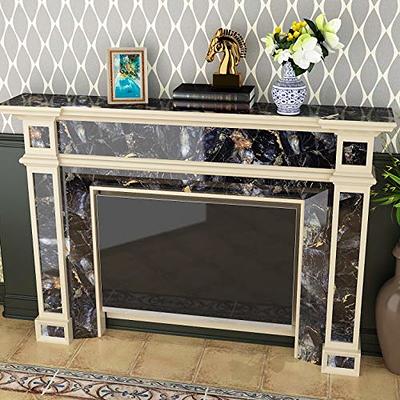 Livelynine 197 X 36 Inch Contact Paper Black and Gold Marble