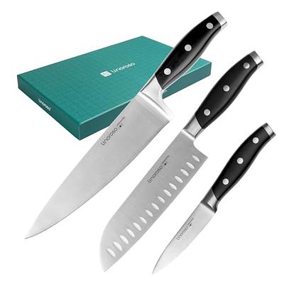 BEWOS 8.3-Inch Chef Knife, Professional Kitchen Knife with Knife Sharpener,  Ultra Sharp Chefs Knife Set, Premium Stainless Steel Chef's Knives for