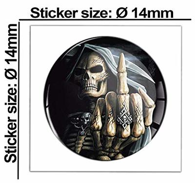 2X 3D Metal Skeleton Skull Decal Stickers Badge Emblem Decor Auto