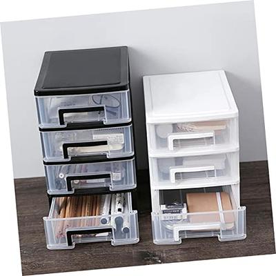 Garneck 4 Portable Drawers Desk Fridge Clear Vanity Organizer