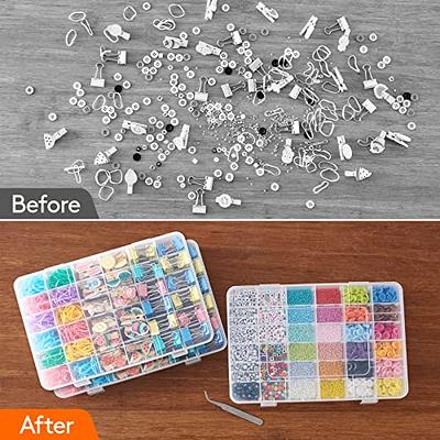 Tackle Box Organizer 18 Grids Plastic Craft Box Organizer Bead Organizer  Clear Fishing Box with Dividers, 4 Pack