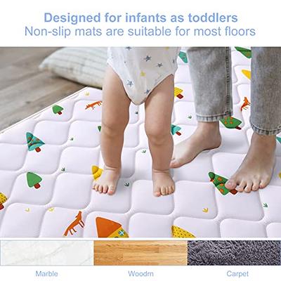 Baby Play Mat, Extra Large Thick Play Mat, Non Slip Cushioned Baby Play Mat  for Playing 79x63 Inches, One-Piece Baby Floor Mat for Babies, Toddlers