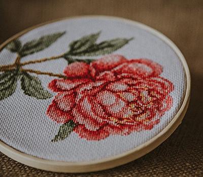 DIY Embroidery Kit Beginner Easy Embroidery Gift for Her Flower Embroidery  Hoop Wall Art Kit Flowers Pattern DIY Gifts Modern Embroidery KIT 