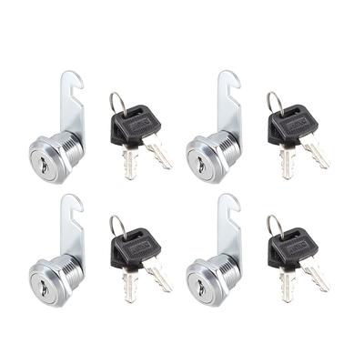 Cam Lock 20mm Cylinder Length Cam File Cabinet Locks Keyed Different - Cam  Size 39 x 2mm(L*T), 2pcs - Yahoo Shopping