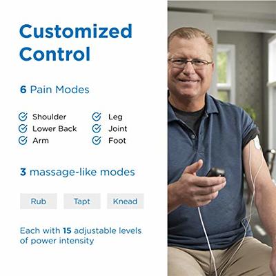  OMRON Max Power Relief TENS Unit Muscle Stimulator, Simulated  Massage Therapy for Lower Back, Arm, Shoulder, Leg, Foot, and Arthritis Pain,  Drug-Free Pain Relief (PM500) : Health & Household