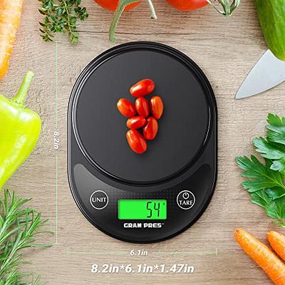 GRAM PRES Food Kitchen Scale Digital Weight Grams and Oz with IPX6  Waterproof，Professional Digital Kitchen Food Scale 11lb/0.01oz with LCD  Display for Weight Loss Dieting Baking Cooking - Yahoo Shopping