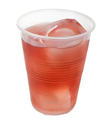 TashiBox 12 oz disposable plastic party cups (Red, 100)