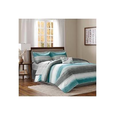 Madison Park Satin 6 Piece Sheet Set Teal Queen