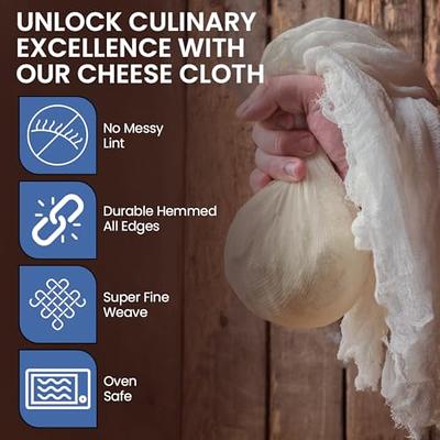 Cheese Cloth, Cheese cloths for Straining, Unbleached Cotton, Cheese cloth  for Cooking, Nut Milk Bag, Reusable Strainer, Filter Muslin Cloth for  Cooking, Baking, Juicing