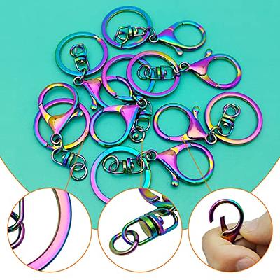 50pcs Hard Plastic Lobster Claw Clasps and 50pcs Metal Open Jump Rings, Lanyard Snap Hooks Lobster Clasp Hook Clips for Keychain DIY Jewelry Crafts