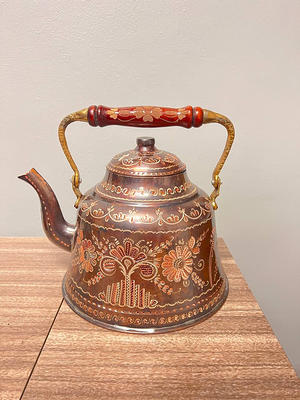 Hammered Copper Turkish Tea Pot