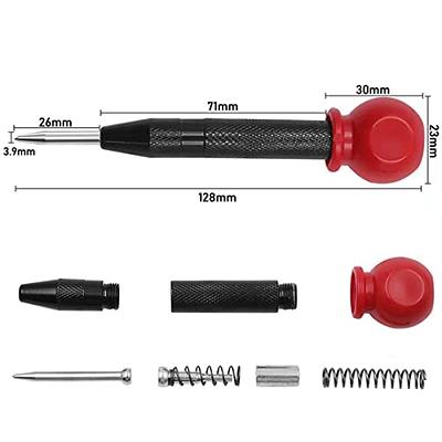 Szliyands 5Pieces Automatic Center Punch 5 Inch Center Hole Punch  Adjustable Spring Loaded Metal Drill Tool for Wood, Metal, Plastic with  Cushion Cap and Adjustable Impact - Yahoo Shopping