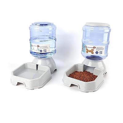 Dog Auto Waterer or Feeder 1 Gallon Automatic Water/Food Dispenser Cat Pet Drinking Fountain, Size: Small, Blue