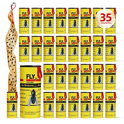 5pcs Fly Strips - Sticky Hanging Fly Paper Strips for Indoor