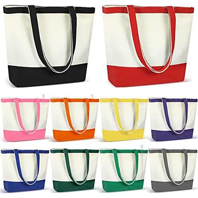 Sweetude 10 Pieces Canvas Tote Bag Large Heavy Duty Blank Canvas Bags with  Handles Canvas Totes Bulk for Shopping Beach Crafts DIY Gifts Travel Work  School, 15.75 x 11.81 x 3.94 Inches, 10 Colors - Yahoo Shopping