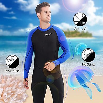 COPOZZ Diving Skin, Men Women Youth Thin Wetsuit Rash Guard- Full Body UV  Protection - for Diving Snorkeling Surfing Spearfishing Sport Skin  (Black/Navy-Blue, Medium for Men) - Yahoo Shopping