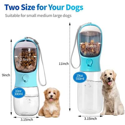 Portable Dog Water Bottle Dispenser [Leak Proof & Foldable] Dog Travel  Water Bottle Bowl Accessories for Puppy Small Medium Large Dogs Pet Water  Bottles for Dogs Walking Outdoor Hiking Travel 19OZ 