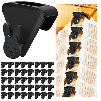 40pcs Space Saving Hangers Hooks, Space Savers Rabbit-Shaped with Triangles  for Hangers, Hangers Space Saving, Hanger Extender for Heavy Duty