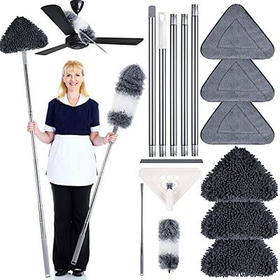 Wall Cleaner with Long Handle - 75in Ceiling Mop Wall and Baseboard  Cleaning Tools with Extension Pole