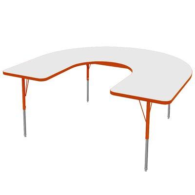 MG Adjustable Height Horseshoe Activity Table Marco Group Inc. Tabletop  Finish: Wild Cherry, Side Finish: Black, Size: 30 H x 66 L x 60 W -  Yahoo Shopping