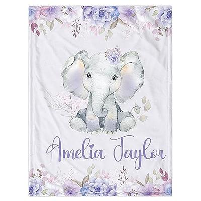 Custom Name Baby Blanket, Elephant Baby Blanket Girl, Elephant Gifts For  Women - Blankets baby blanket blanket blanket_multi_image – Amor Custom  Gifts