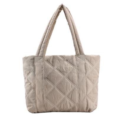 Quilted Tote Bag Puffer Bag for Women Nylon Shoulder Bag Puffy Purse  Padding Hobo Handbag for work travel