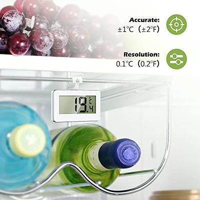 Mini Refrigerator Thermometer, Digital Fridge Freezer Temperature Monitor  with Hook & Large LCD Display for Indoor/Outdoor (Black) - Yahoo Shopping