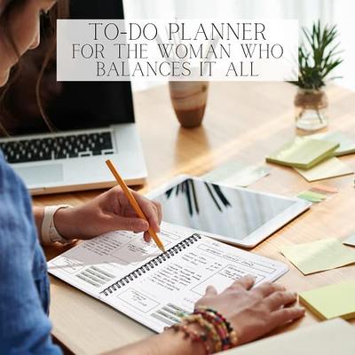 Simplified To Do List Planner Notebook - Easily Organize Your Daily Tasks  And Meetings at Work - The Perfect Daily Journal And Undated Office  Supplies Checklist For Women 