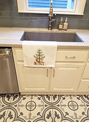 VDLBT Christmas Kitchen Towels Truck Snowflake Wood Grain Dish