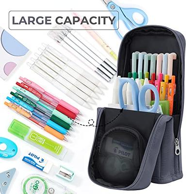 OMNGE Big Capacity Pencil Case Standing Pencil Pen Case High-standard  Canvas Pen Holder Supplies for Office College School Girl Boy Men Women  (Deep grey) - Yahoo Shopping