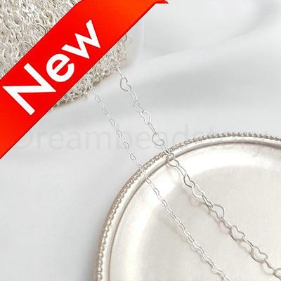 1-50 Meters Silver Chain For Jewelry Making Sterling Plated Heart Charm  Link Connector Bulk Wholesale - Yahoo Shopping