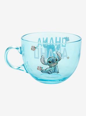 Stitch Halloween Glass Cup, Pumpkin Stitch Glass Cup, Blue Alien