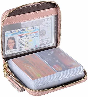 Womens Credit Card Holder Small Rfid Blocking Ladies Wallet With Stainless  Steel Zipper Excellent Genuine Leather Accordion Wallets Case For Women Id