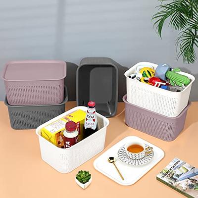 MaxGear 3-Pack Storage Bins and Baskets - Woven Organizers with Handles for  Home Organization