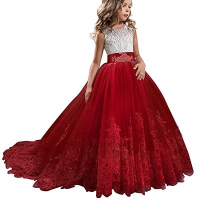 TTYAOVO Girl's Flower Princess Party Maxi Dress