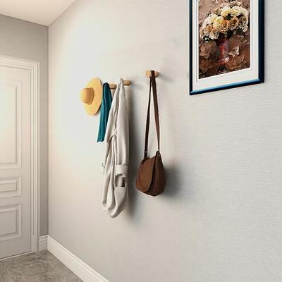 bsdonte Wood Wall Hooks, 4 Pack Natural Wooden Coat Hooks Wall Mounted, Rustic  Hat Hooks, Heavy Duty Entryway Wall Hangers for Hanging Purse, Towels,  Clothes, Backpack - Yahoo Shopping