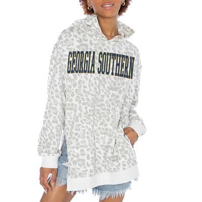 Women's Gameday Couture Charcoal Xavier University of Louisiana Gold Rush  Victory Lap Leopard Standard Fit T-Shirt