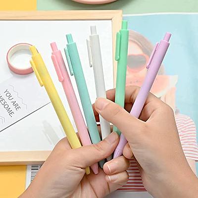 Shuttle Art Colored Retractable Gel Pens, 8 Pastel Ink Colors, Cute Pens  0.5mm Fine Point Quick Drying for Writing Drawing Journaling Note Taking