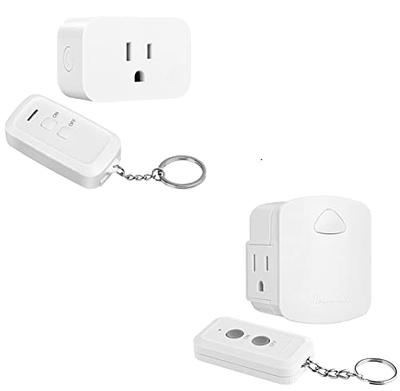 Suraielec Wireless Remote Light Switch, No Wiring, No WiFi, 100ft RF Range,  Pre-Programmed, Expandable Wireless Wall Switch and Receiver Kit, Remote