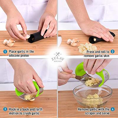 Stainless Steel Garlic Press Slicer Mini Convenient Ginger Garlic