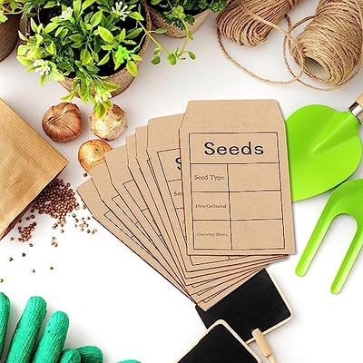 100 Pcs Seed Envelopes Resealable Seed Envelope Seed Packets 3.15 x 4.72  Inch Seed Saving Envelopes with Secure Tiny Envelopes, Seal Envelopes for