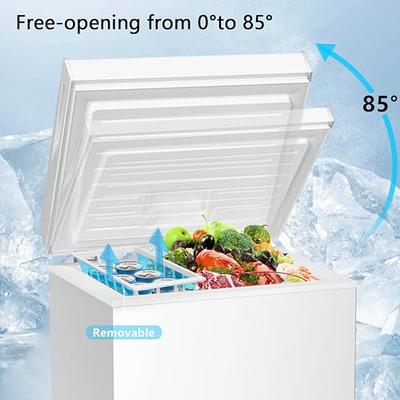 R.W.FLAME Chest Freezer 2.8 Cubic Feet, Deep Freezer with Basket Adjustable  Temperature, Energy Saving, Top open Door Compact Freezer, White - Yahoo  Shopping