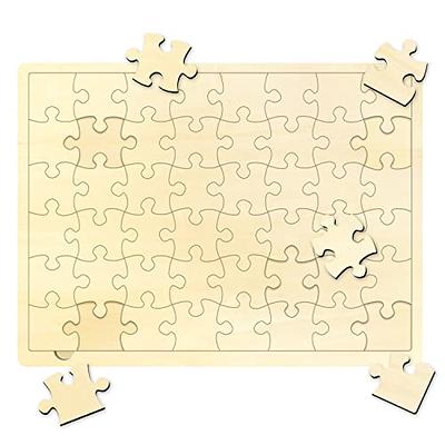 100 Pcs/set Unfinished Wooden Jigsaw Freeform Blank Puzzles Pieces