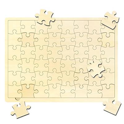 100 Pcs Blank Wood Jigsaw Puzzles Puzzle Draw Wooden Crafts Puzzle