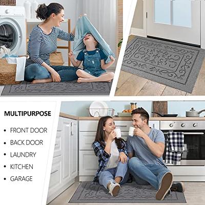 Dirt Resistant Welcome Doormat, Low Pile Indoor Outdoor Entrance