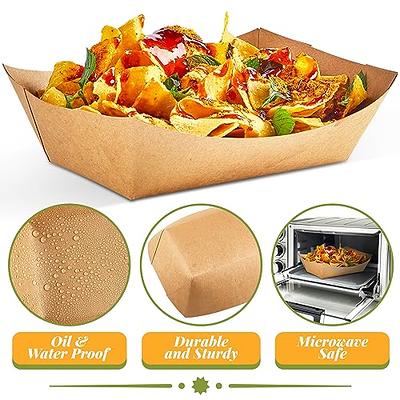 50PCS Kraft Disposable Takeaway Cardboard French Fries Box Fast Food  Packaging