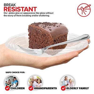 Stock Your Home Clear Plastic Dessert Plates (120 Pack) Flexible Disposable  Clear Plates for Dessert & Appetizers, Crystal Clear Small Plates for  Parties & Catering, 6-Inch Clear Plastic Party Plates 120 6 Inch