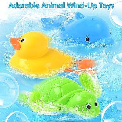 Exorany Bath Toys for Toddlers 1-3, Wind Up Bathtub Toddler Toys for 1 2 3  4 Year Old Boys Girls Gifts, Baby Bath Tub Pool Water Toys, Cute Floating