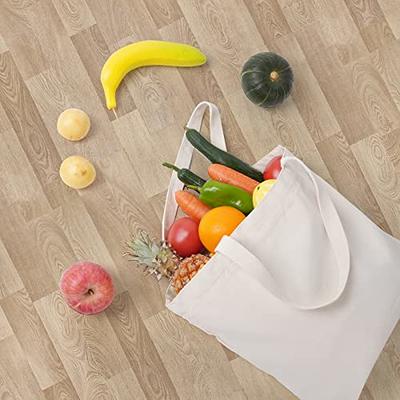 Canvas Tote Bag, Blank Unbleached Large Reusable Grocery Bags With